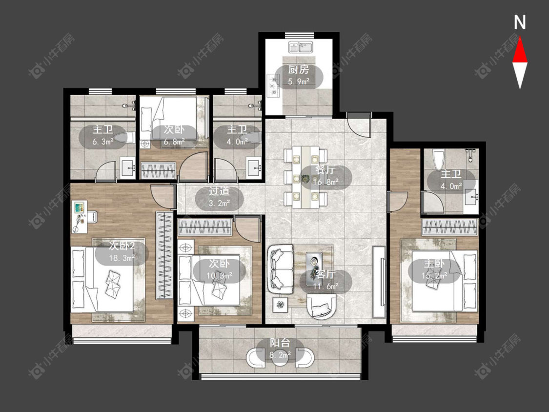 常州津德嘉苑在售二手房源户型图_小牛看房