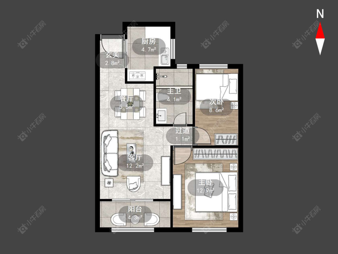 丁香苑(钟楼)房源户型图 常州丁香苑(钟楼)在售二手房源户型图_小牛看房