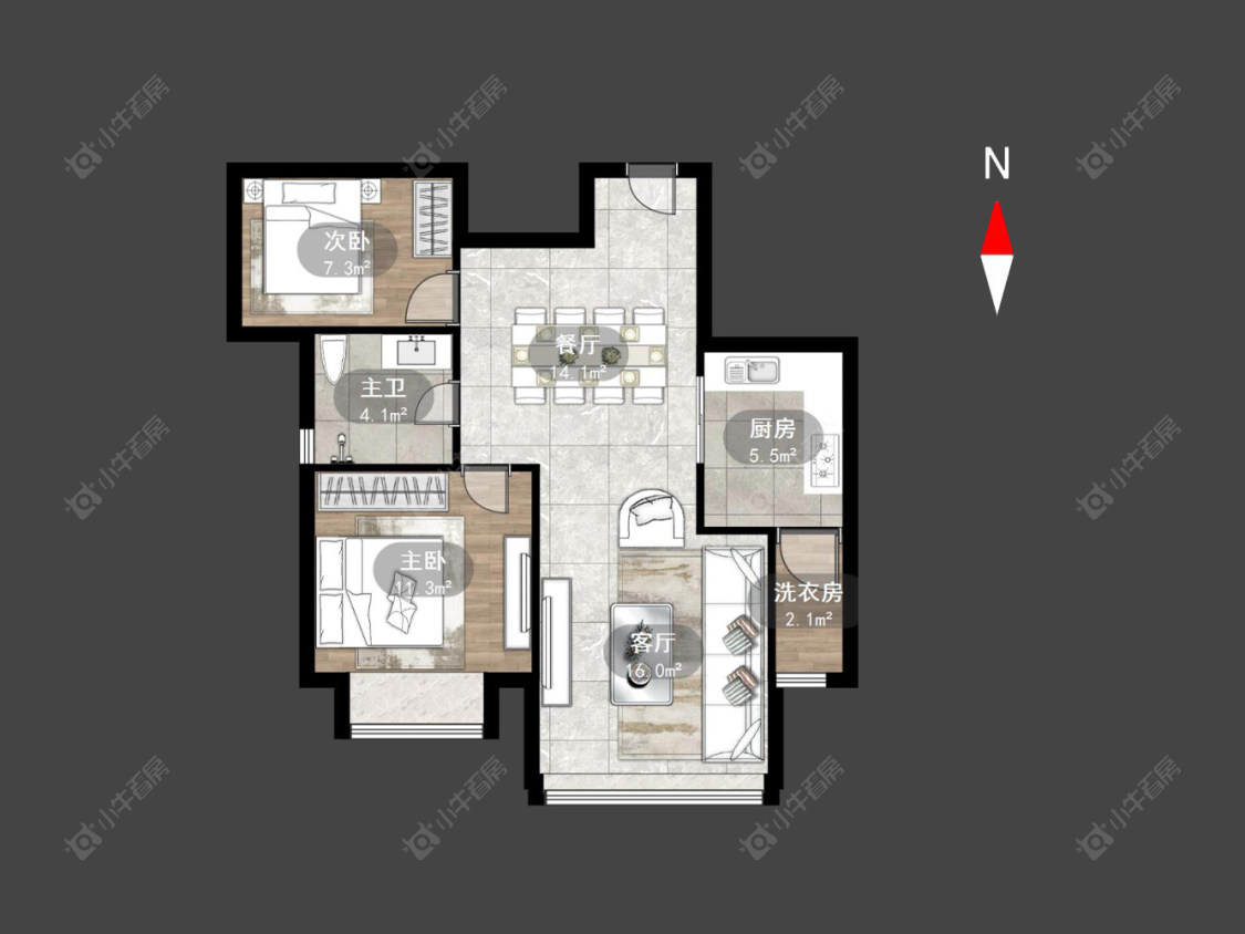 世茂香槟湖一期房源户型图 常州世茂香槟湖一期在售二手房源户型图_小牛看房