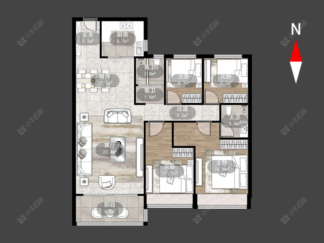 常州碧桂园浅水湾在售二手房源户型图_小牛看房