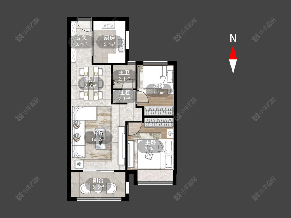 常州锦上香郡在售二手房源户型图_小牛看房