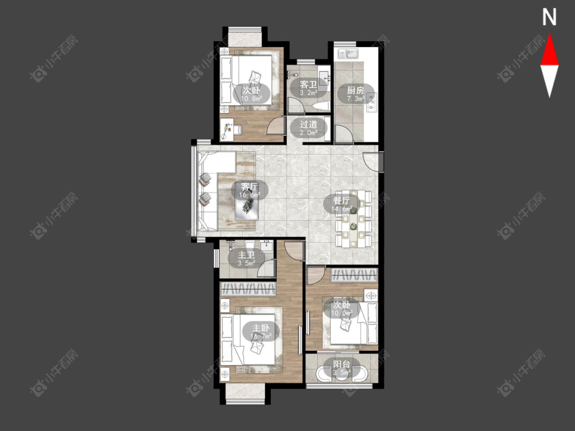 常州松涛苑在售二手房源户型图_小牛看房