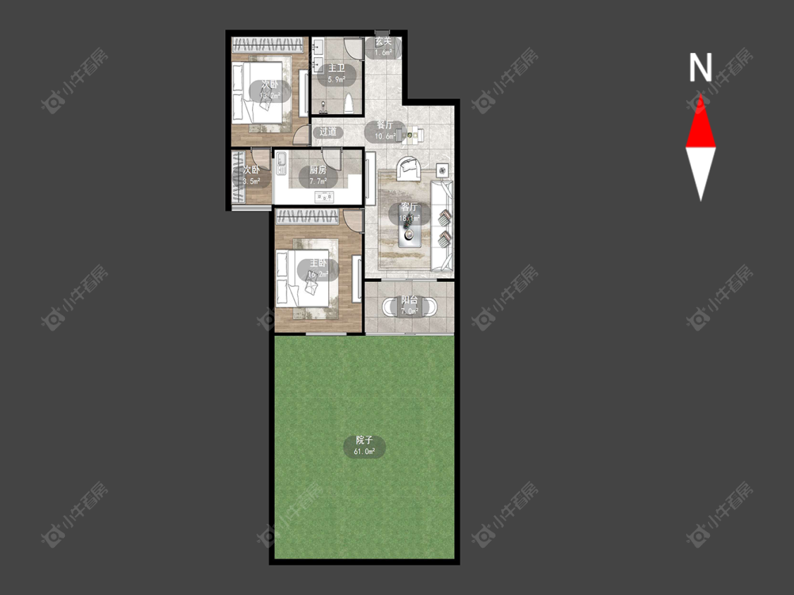 金梅花园南区房源户型图 常州金梅花园南区在售二手房源户型图_小牛看房