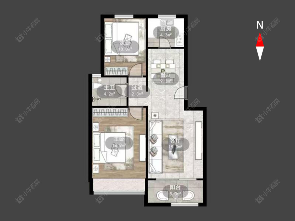 常州顺园八村北区在售二手房源户型图_小牛看房