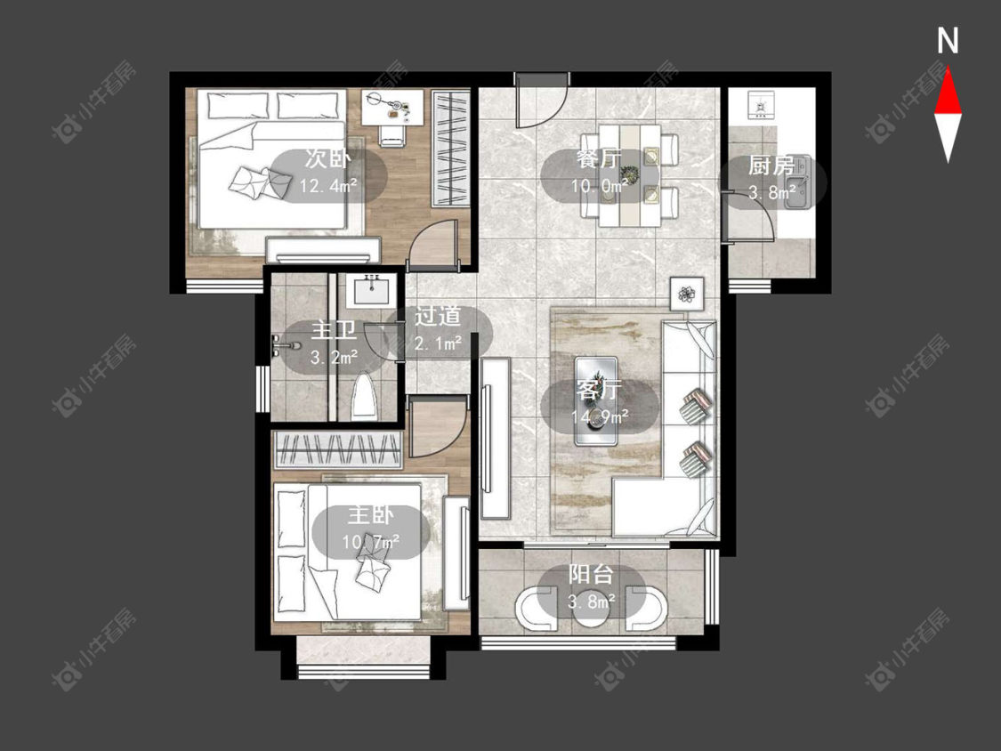 常州景瑞曦城在售二手房源户型图_小牛看房