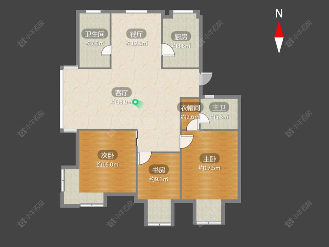 常州金湖花园在售二手房源户型图_小牛看房