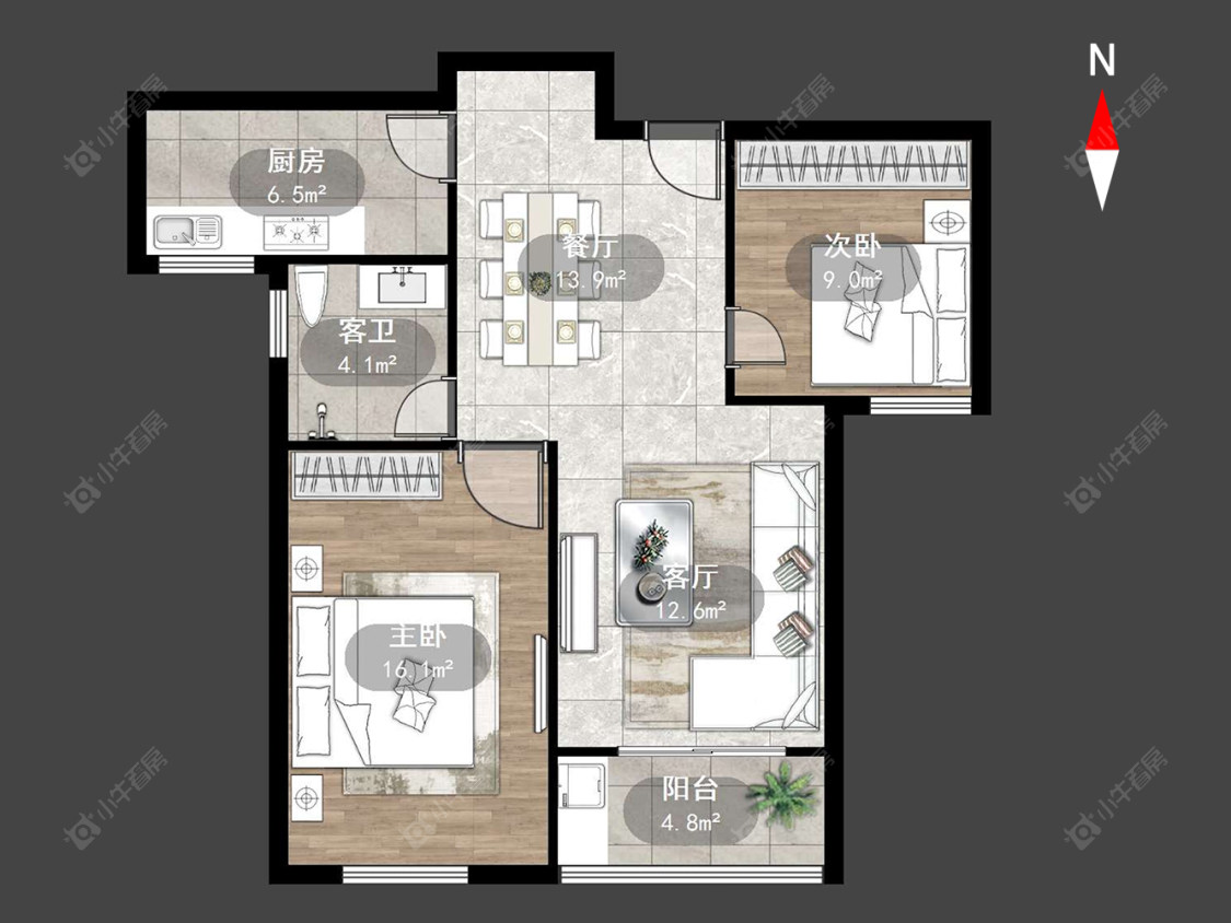 常州福成上城花园在售二手房源户型图_小牛看房