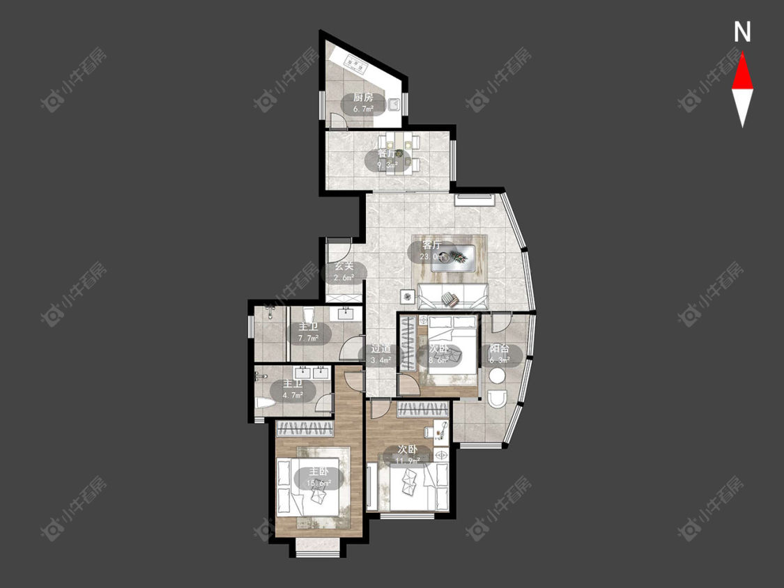 常州御源林城西区在售二手房源户型图_小牛看房
