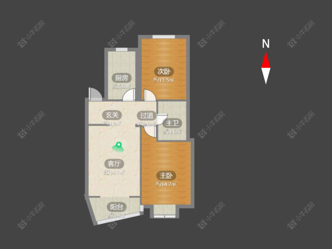 常州新龙花苑东区在售二手房源户型图_小牛看房