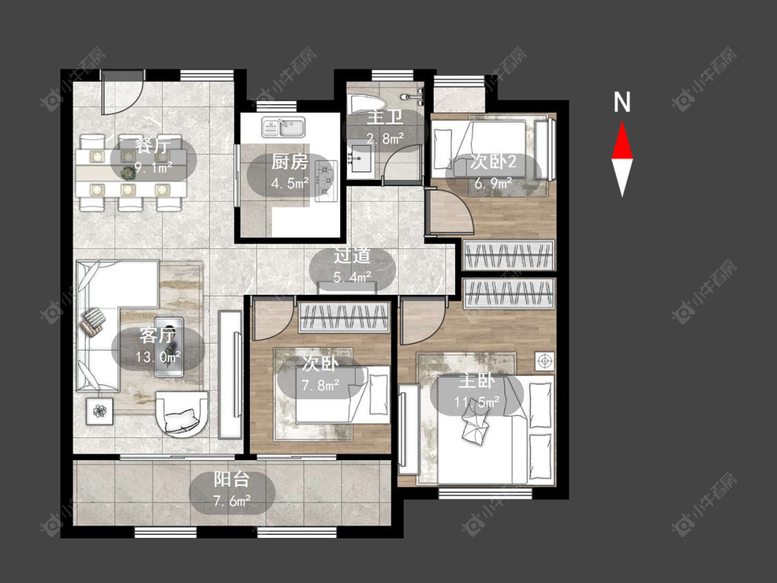 常州光明当代拾光里在售二手房源户型图_小牛看房