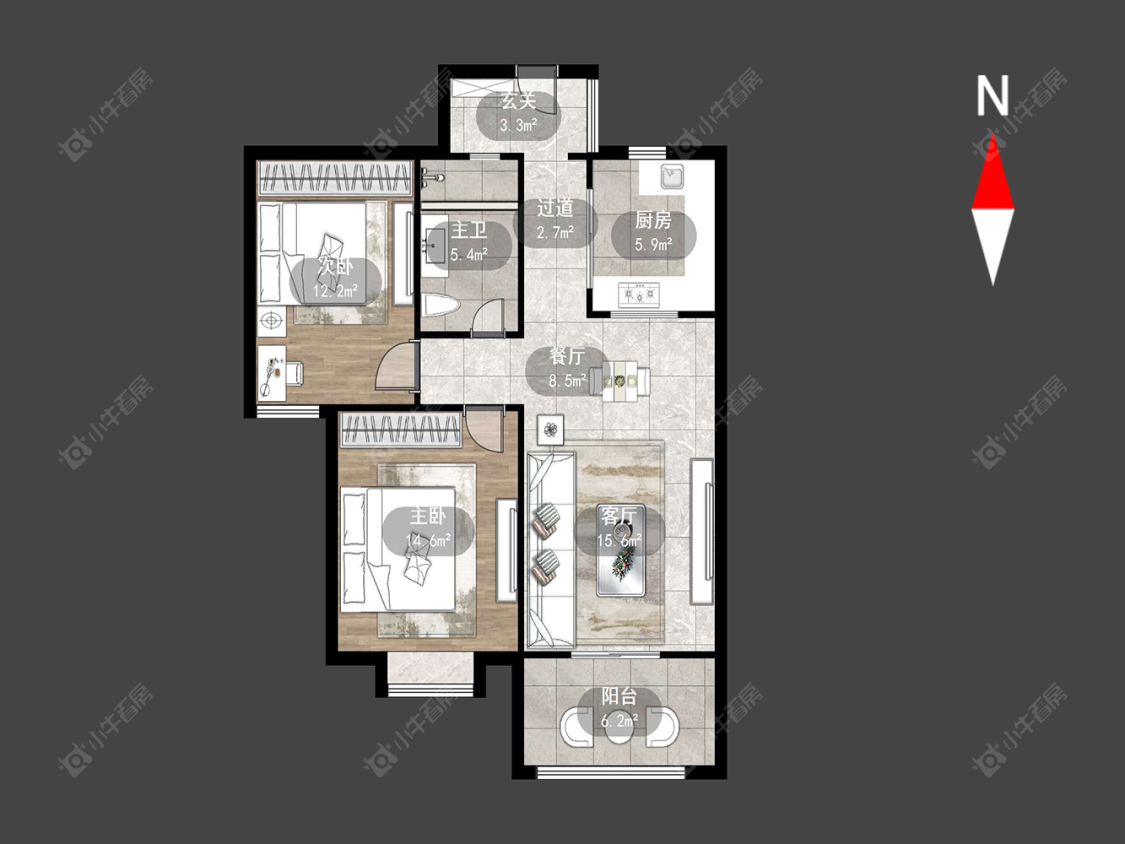 福地聚龙苑房源户型图 常州福地聚龙苑在售二手房源户型图_小牛看房