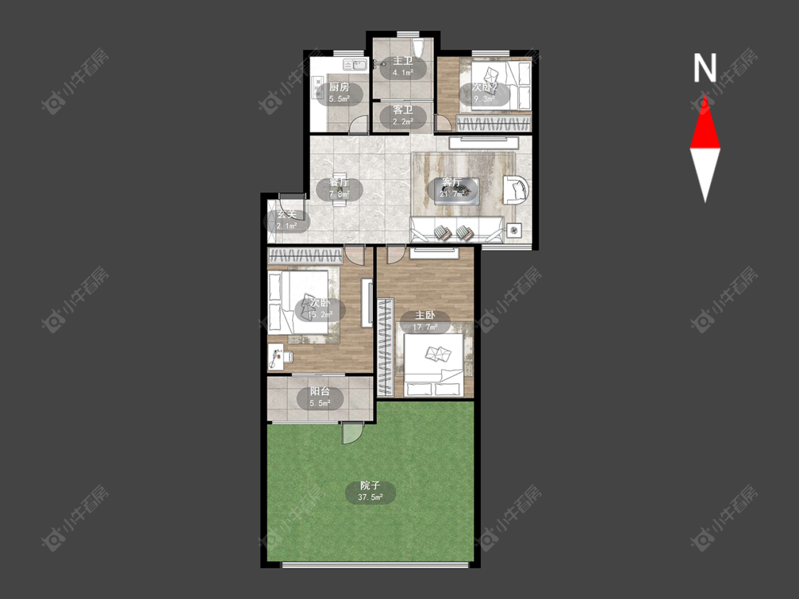 嘉顺花园房源户型图 常州嘉顺花园在售二手房源户型图_小牛看房