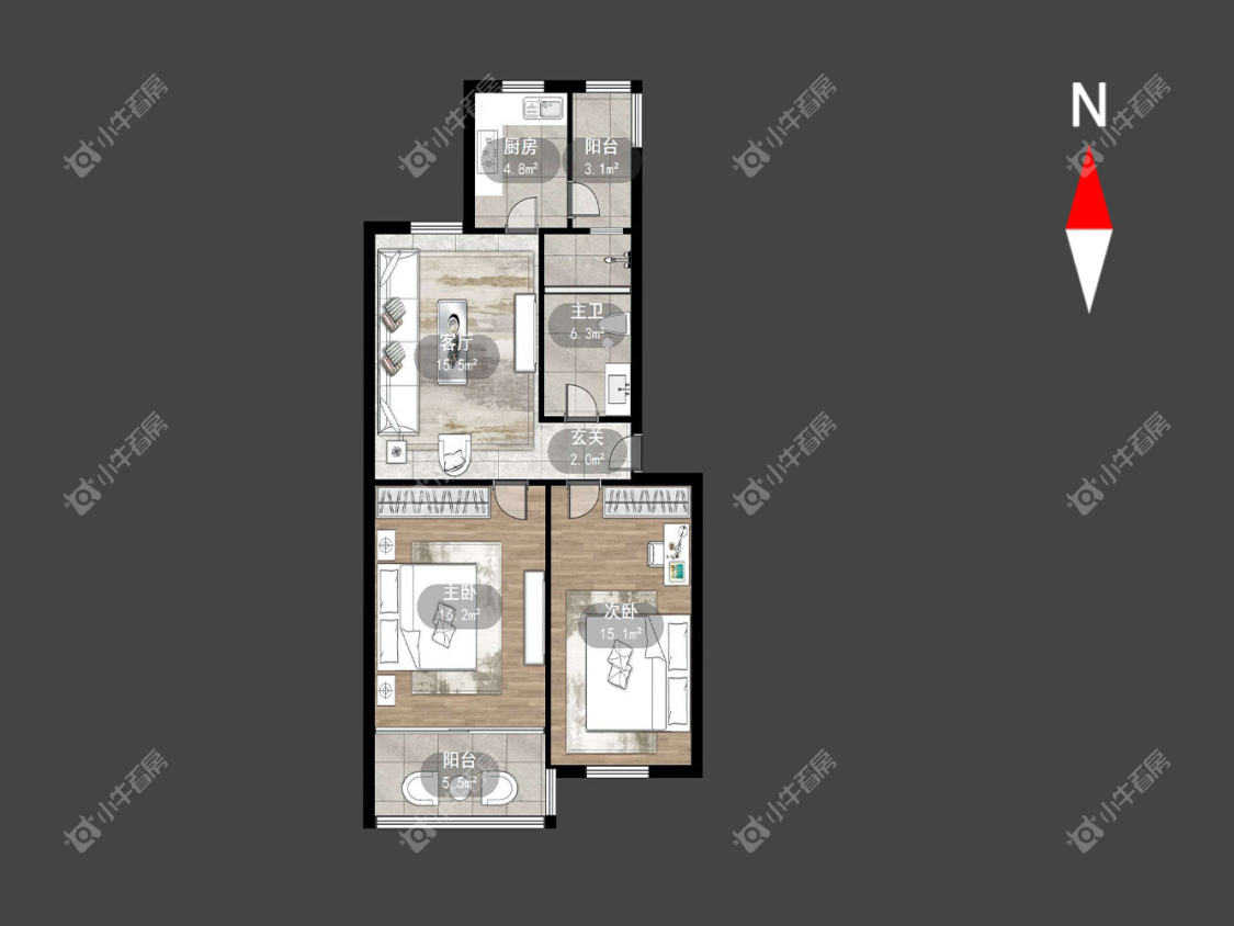 常州汇丰一村在租房源户型图_小牛看房