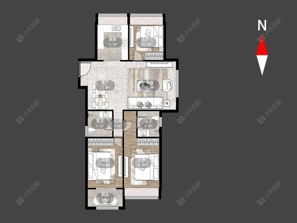 金百花园房源户型图 常州金百花园在售二手房源户型图_小牛看房