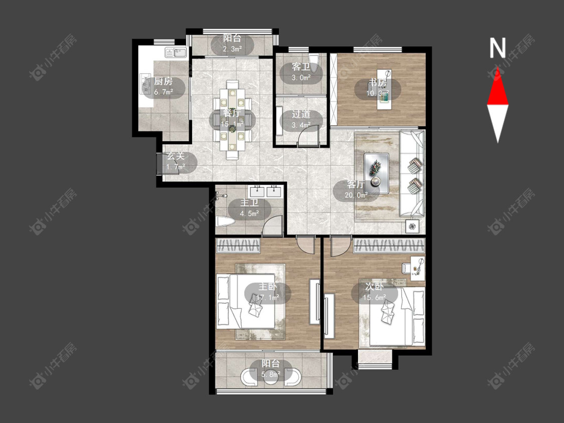 常州华府家园在售二手房源户型图_小牛看房