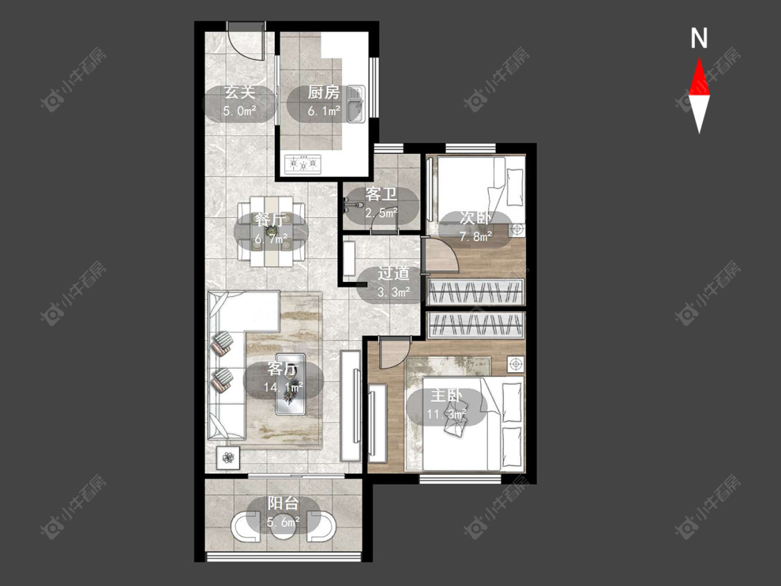 常州东青馨苑在售二手房源户型图_小牛看房