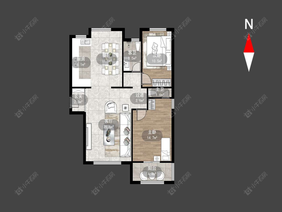 常州锦绣天地在售二手房源户型图_小牛看房