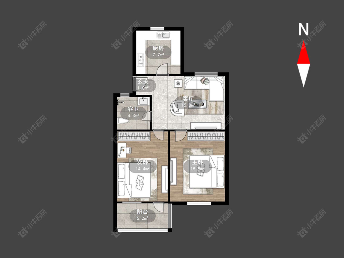 翠竹新村南区房源户型图 常州翠竹新村南区在售二手房源户型图_小牛看房