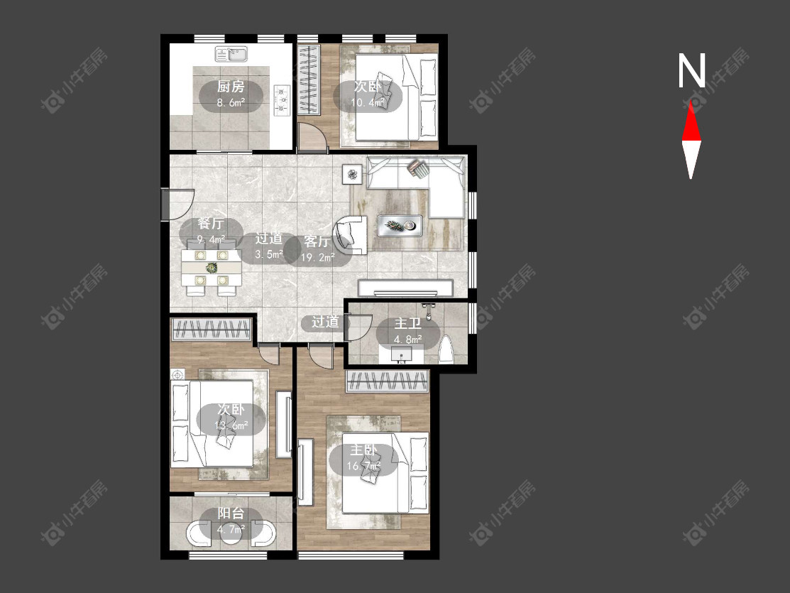 常州新乐花园在售二手房源户型图_小牛看房
