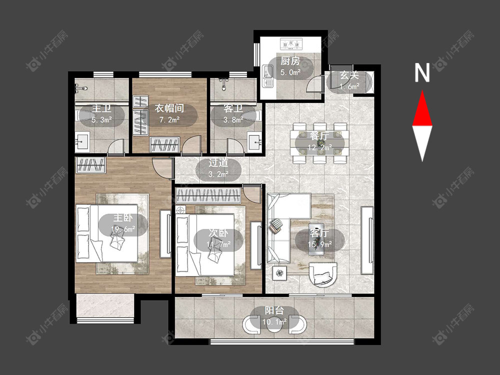常州新城公馆荣域在售二手房源户型图_小牛看房