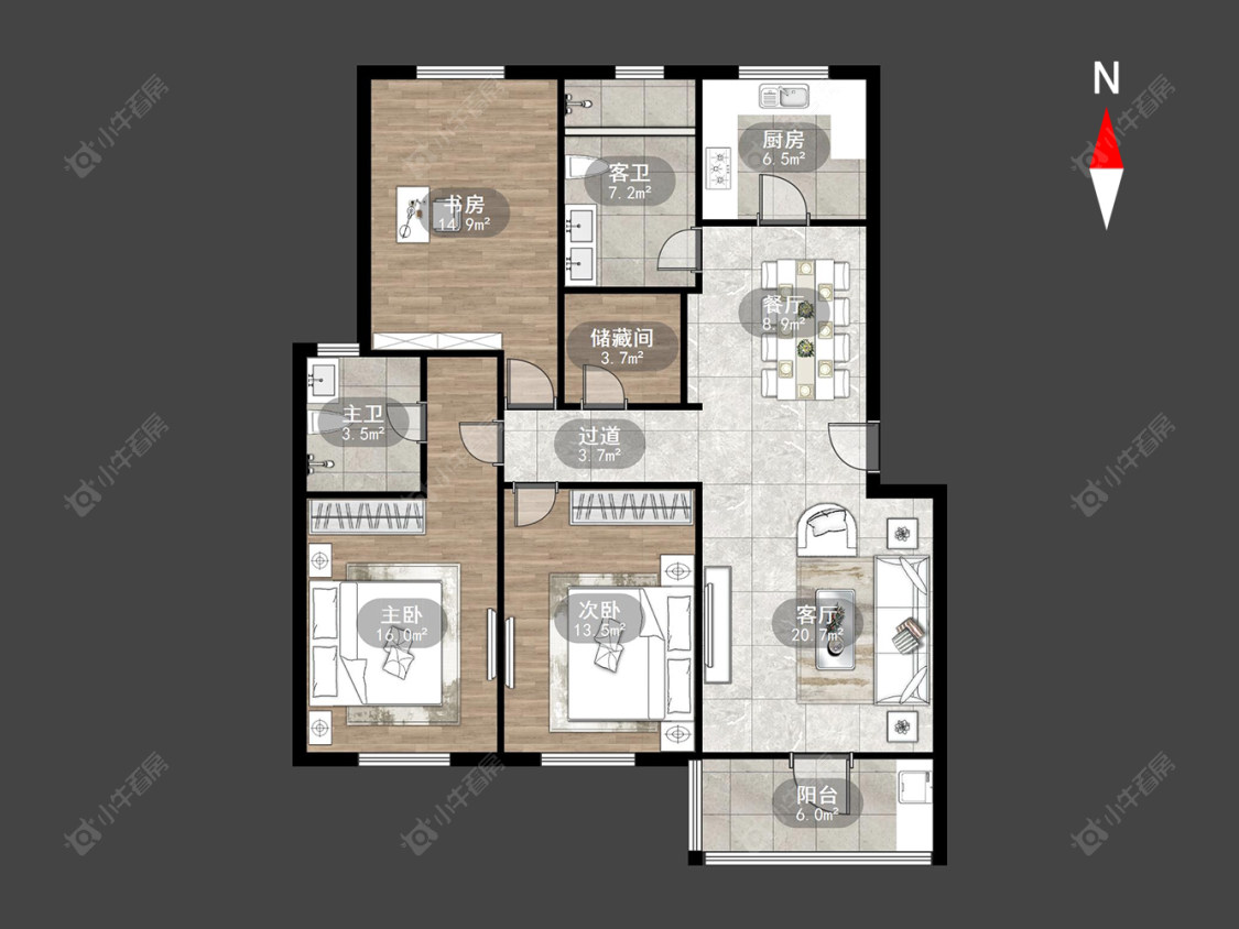 常州紫阳花园在售二手房源户型图_小牛看房