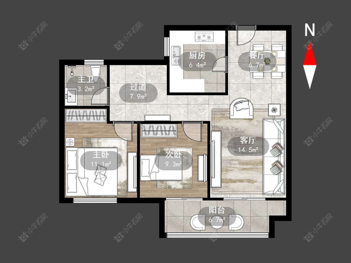 常州观湖名轩在售二手房源户型图_小牛看房