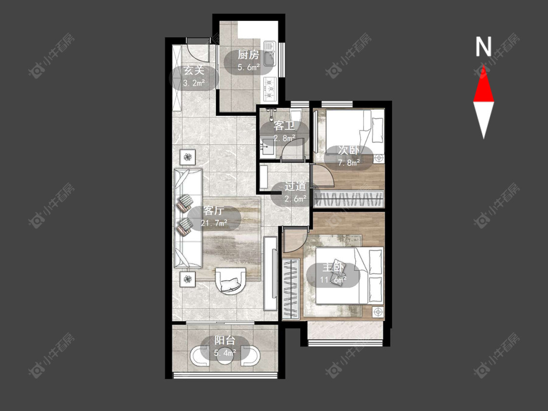 常州紫霞花苑在售二手房源户型图_小牛看房