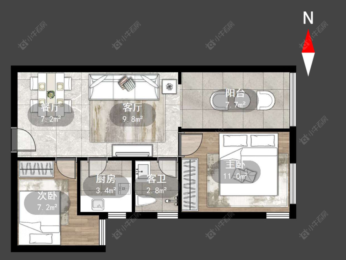 常州顺天花苑在售二手房源户型图_小牛看房