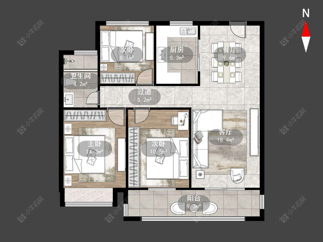 常州MOOC星光城一期在售二手房源户型图_小牛看房