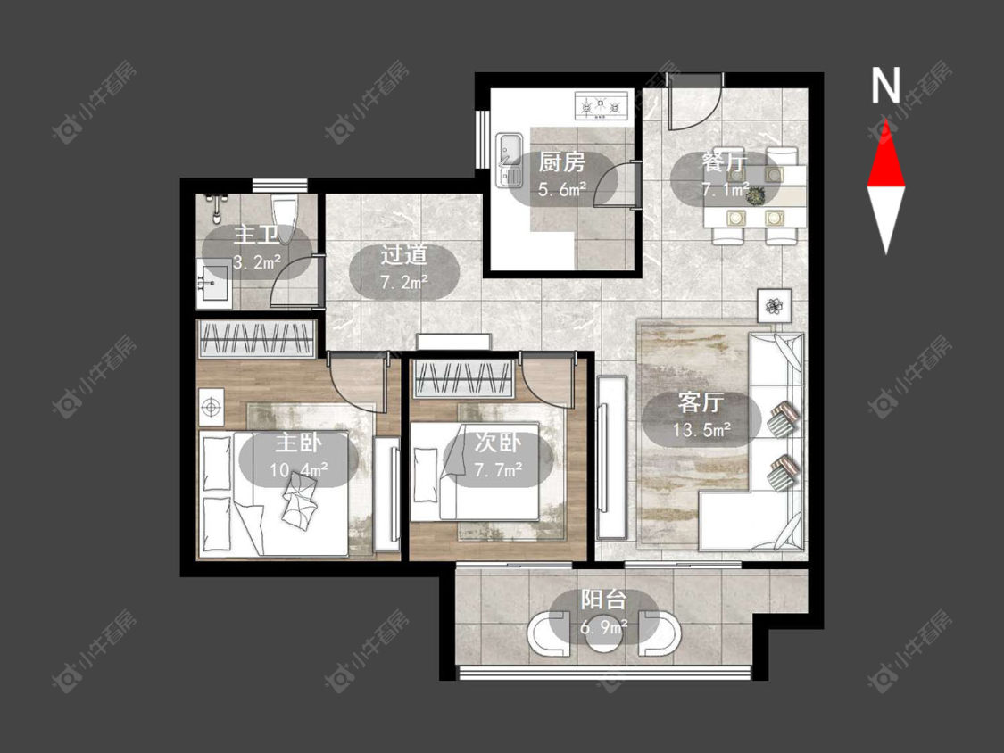 常州观湖名轩在售二手房源户型图_小牛看房
