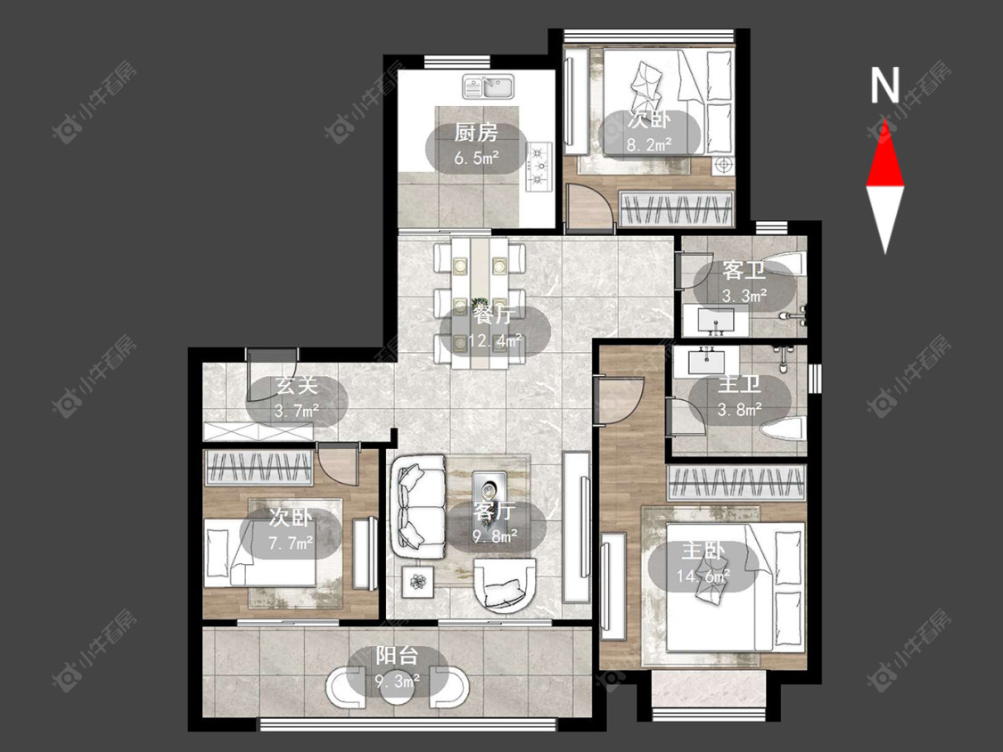 常州华润万象府在售二手房源户型图_小牛看房
