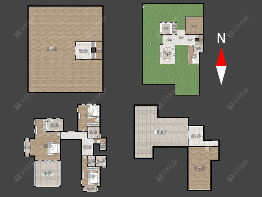 翡丽蓝湾别墅区房源户型图 常州翡丽蓝湾别墅区在售二手房源户型图_小牛看房