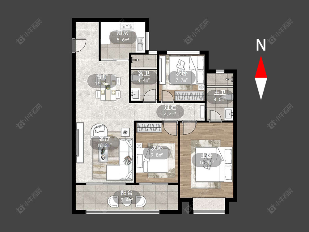 新城锦域房源户型图 常州新城锦域在售二手房源户型图_小牛看房
