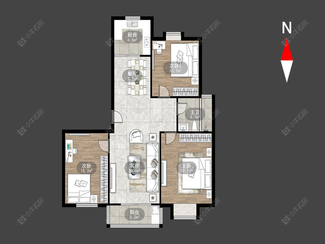 常州太湖明珠苑南苑在售二手房源户型图_小牛看房