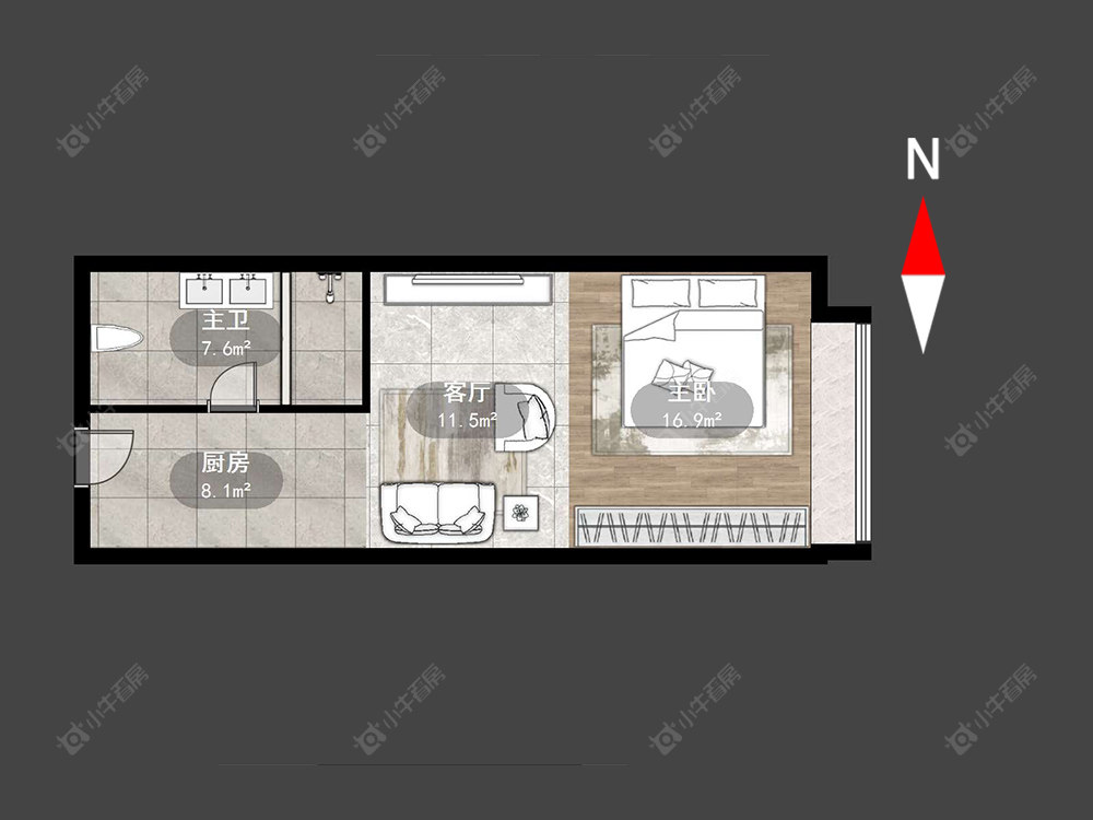 常州爱琴海公寓在售二手房源户型图_小牛看房