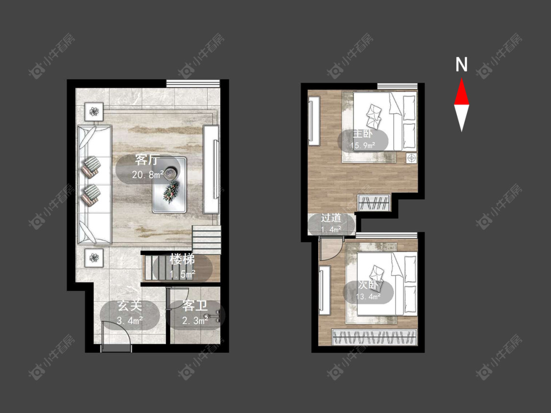 常州港龙尚层在售二手房源户型图_小牛看房