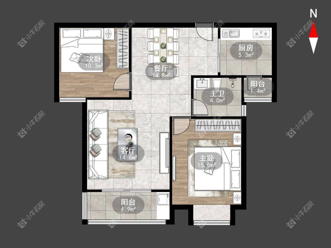常州中天名园在租房源室内图_小牛看房