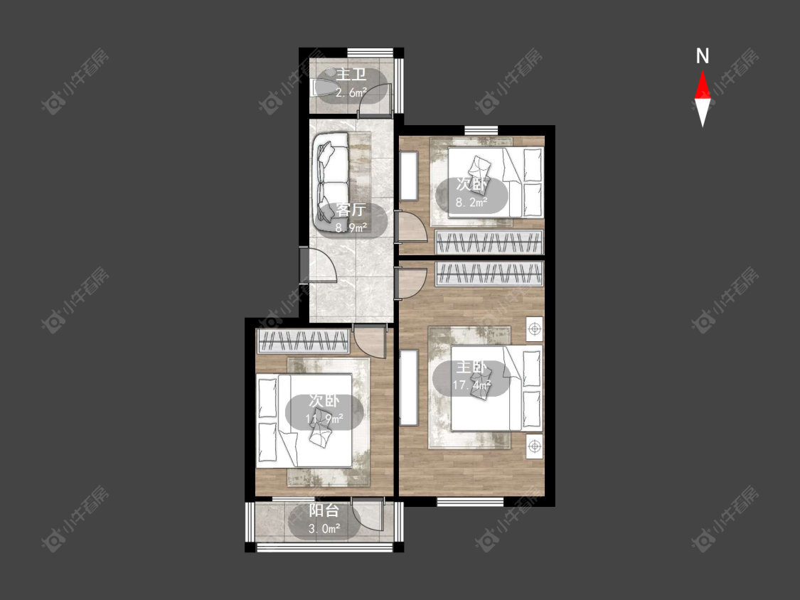 常州县府路在售二手房源户型图_小牛看房