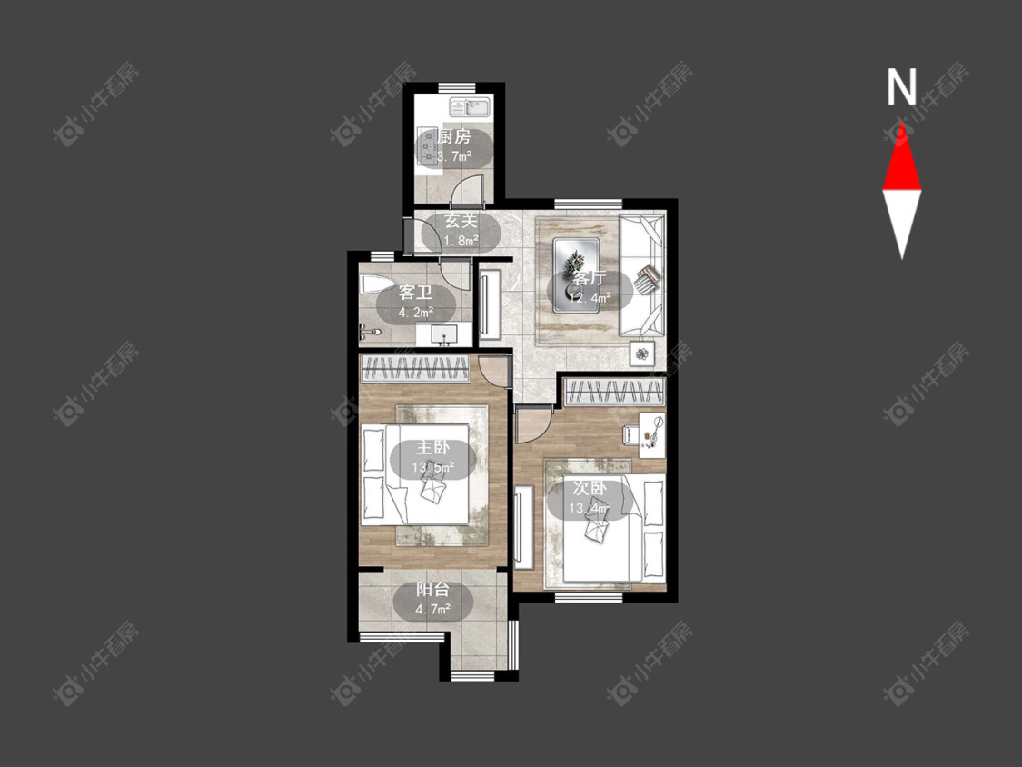 常州翠竹新村南区在售二手房源户型图_小牛看房