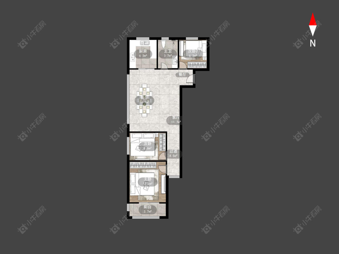 常州九洲玺在售二手房源户型图_小牛看房