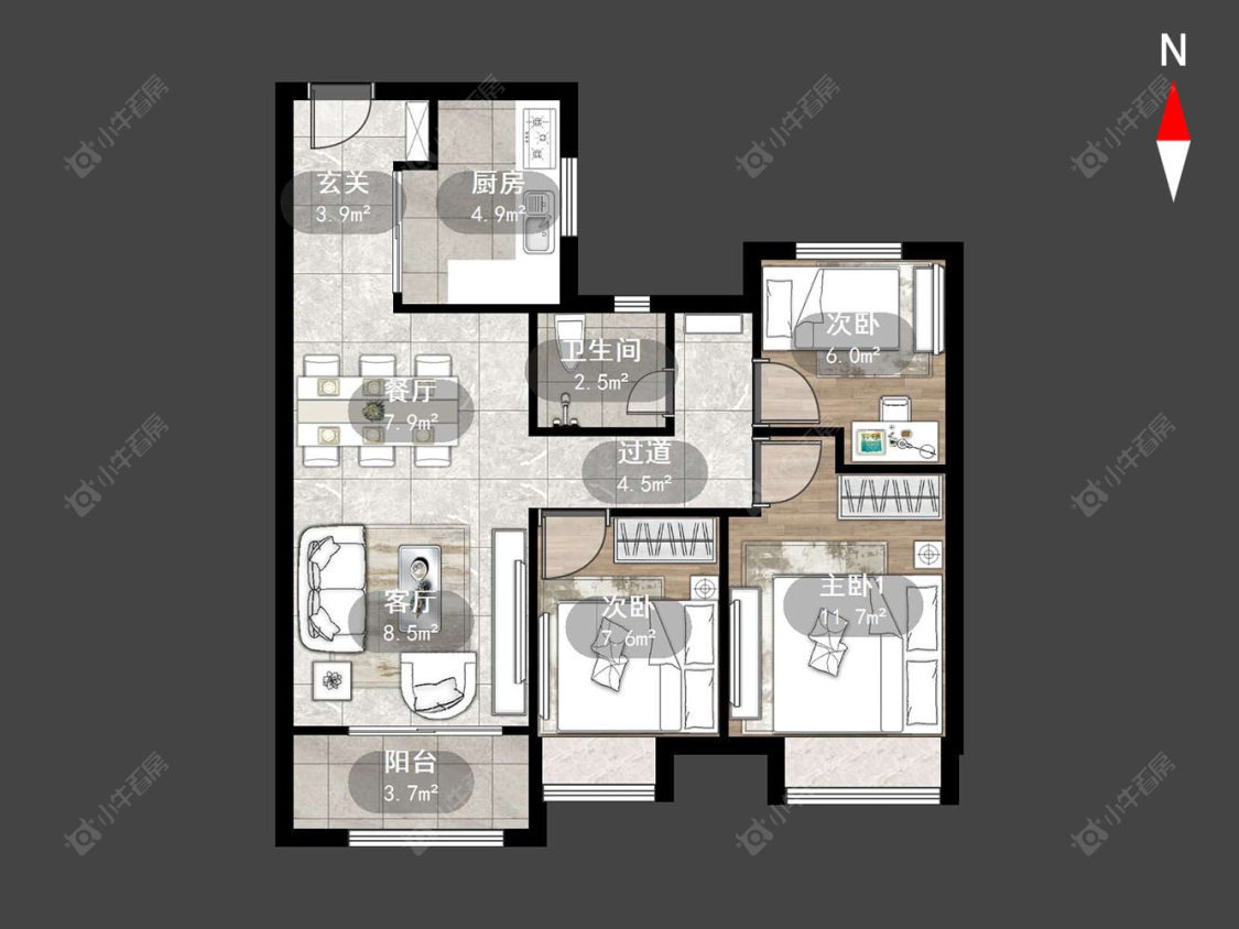 常州嘉宏澎π在售二手房源户型图_小牛看房