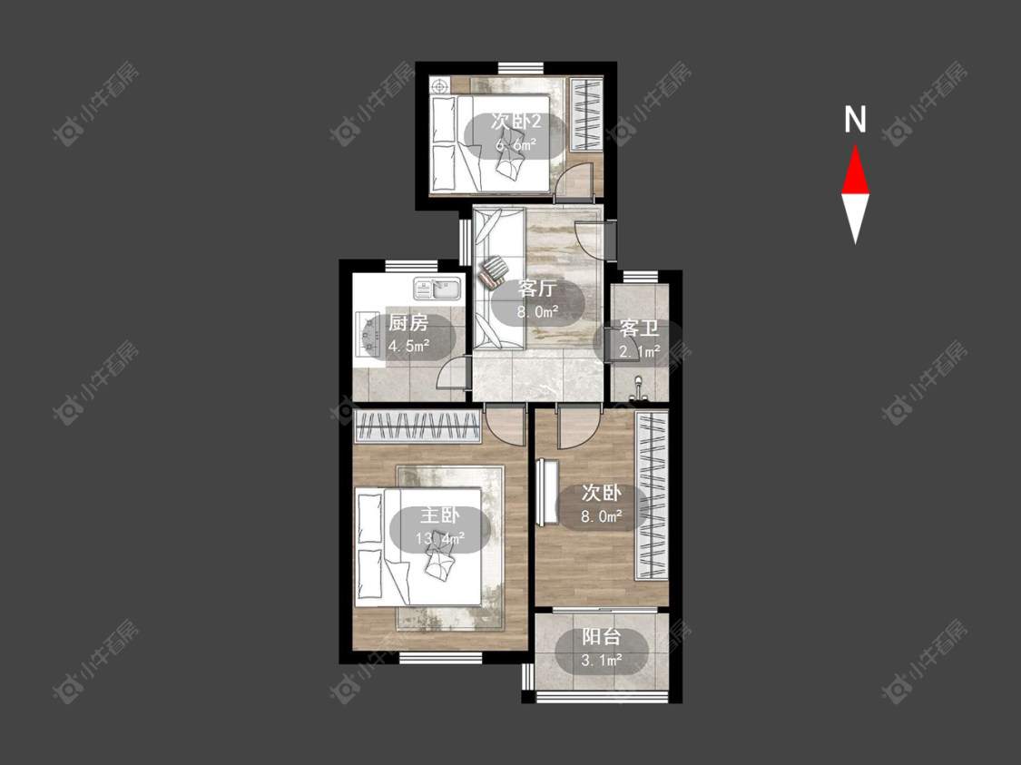 常州红梅东村在售二手房源户型图_小牛看房