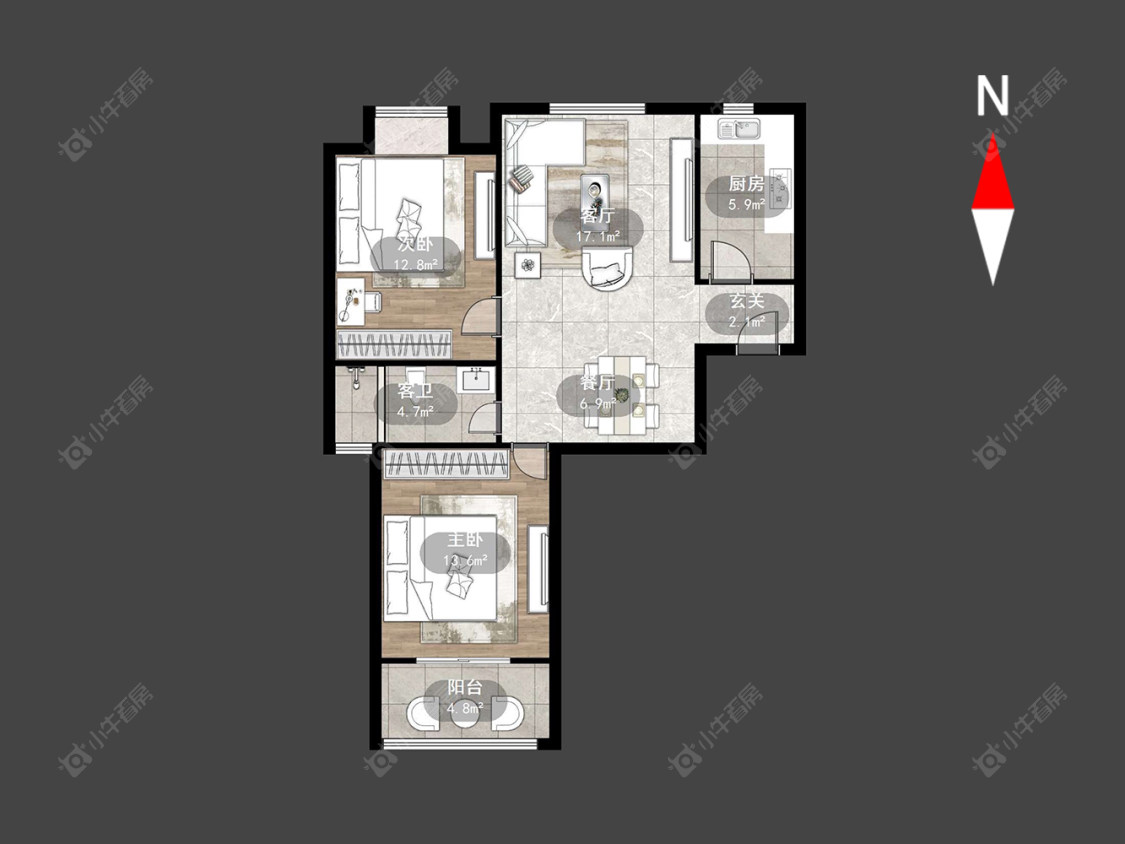 常州新丰苑在售二手房源户型图_小牛看房
