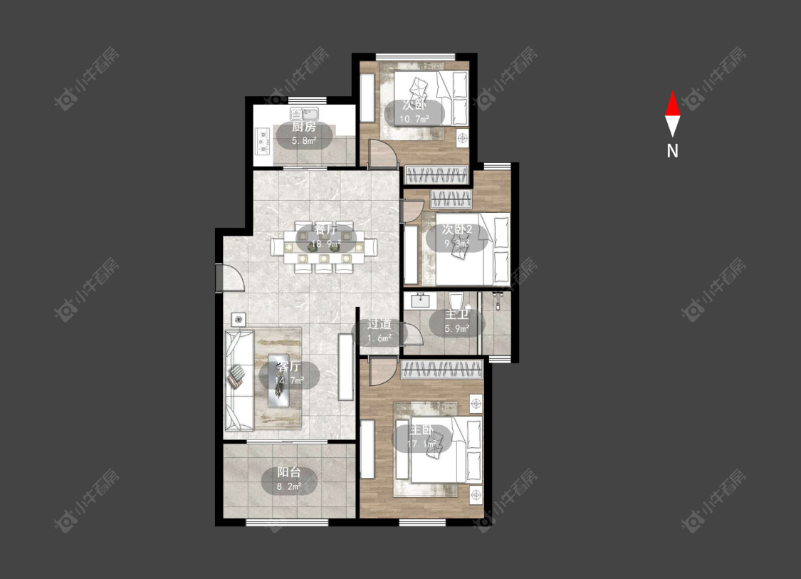 常州新城香溢俊园在售二手房源户型图_小牛看房