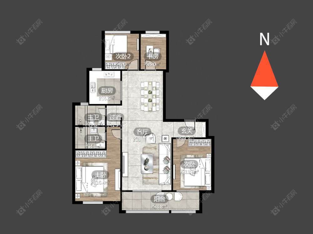 常州万科城在售二手房源户型图_小牛看房