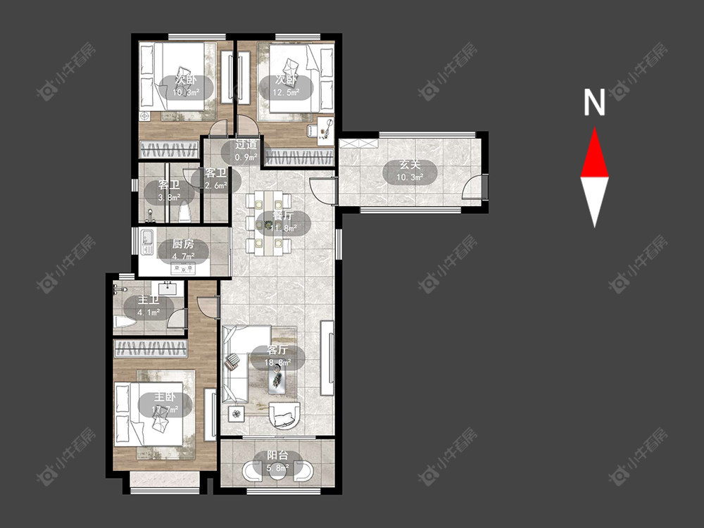 常州招商花园城在售二手房源户型图_小牛看房