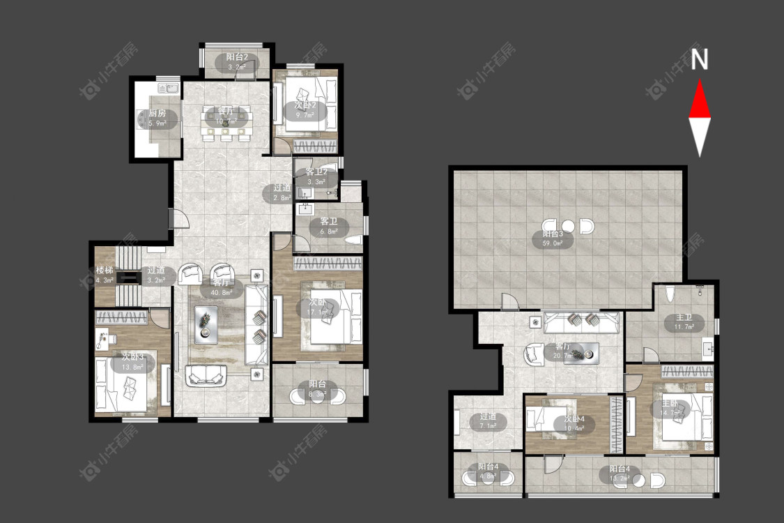美的国宾府房源户型图 常州美的国宾府在售二手房源户型图_小牛看房