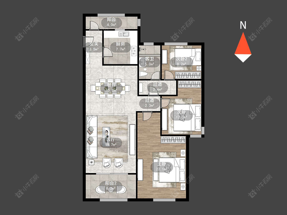 常州绿地峰云汇在售二手房源户型图_小牛看房