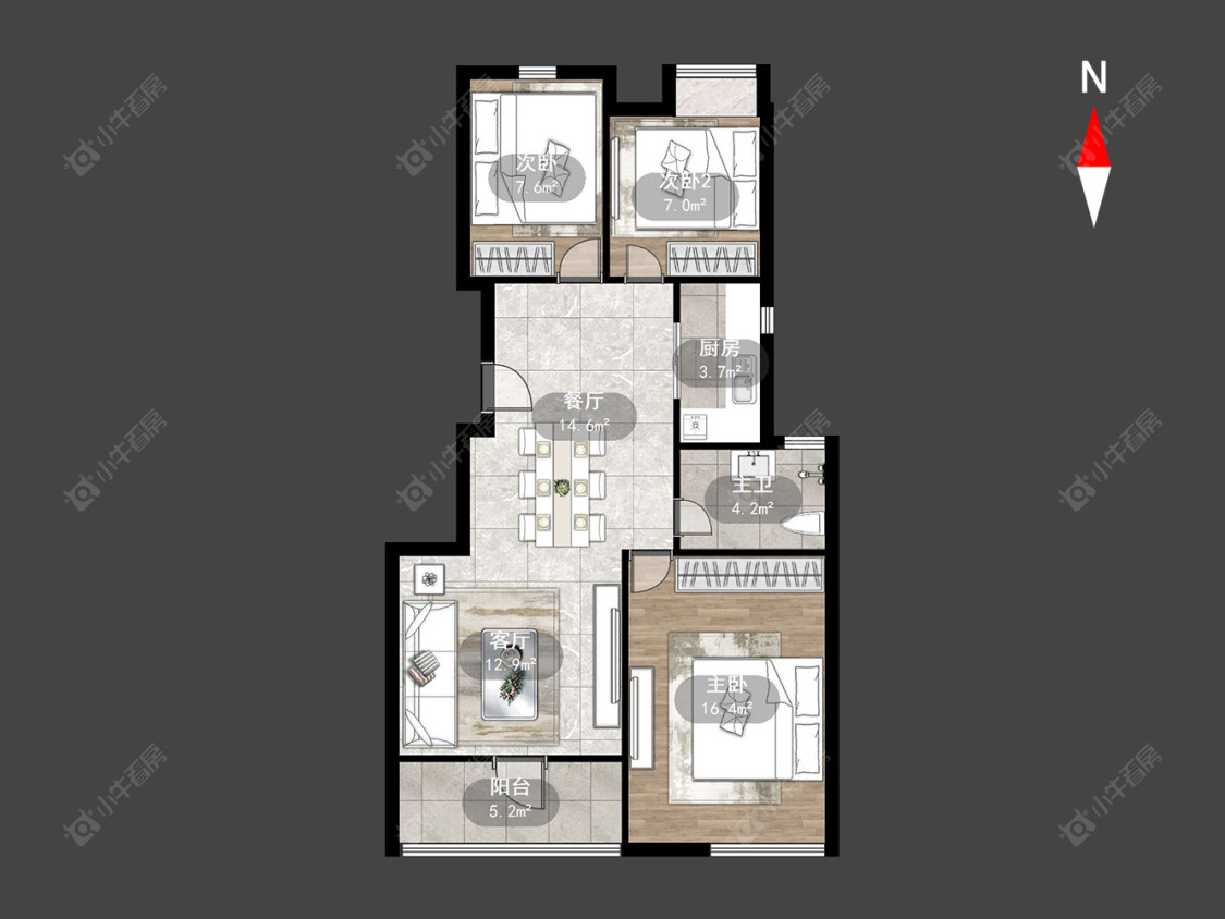 常州新城长岛在售二手房源户型图_小牛看房