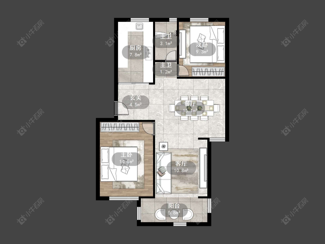 丹阳教师新村在售二手房源户型图_小牛看房
